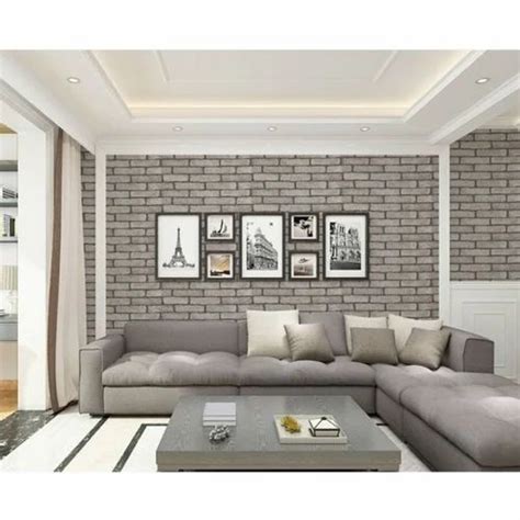 3D Gray Brick Pattern Vinyl Wallpaper at best price in Aruppukkottai