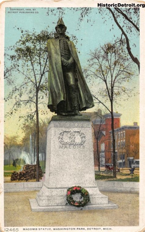 Alexander Macomb Monument | Postcards — Historic Detroit