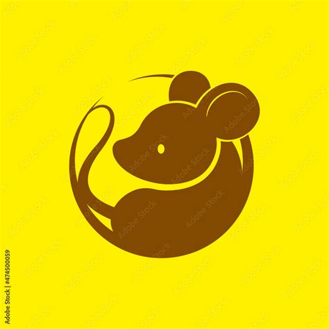 Mouse Logo Design Template. Vector Illustration Stock Vector | Adobe Stock