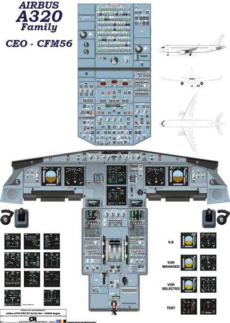 Airbus A320 (CEO/NEO - LCD) Cockpit Poster - Printed