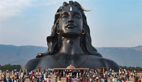 112 feet tall Adiyogi Lord Shiva statue in Coimbatore Tamil Nadu India