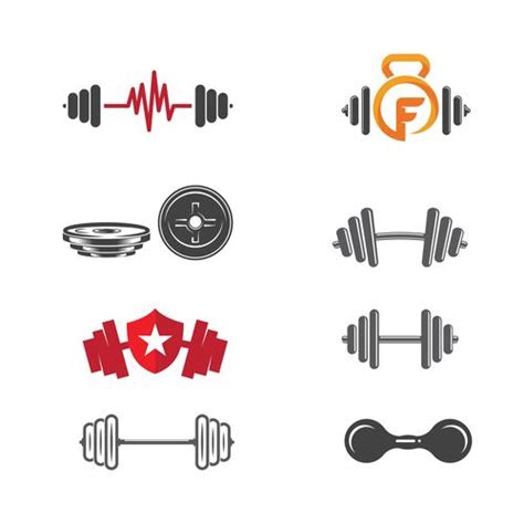 Barbell logo vector free download