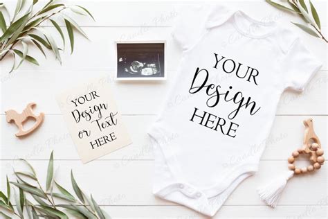 Baby Bodysuit Mockup|Pregnancy Announcement Template