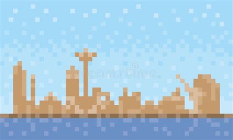 Pixel Art Skyline Stock Illustrations – 579 Pixel Art Skyline Stock ...