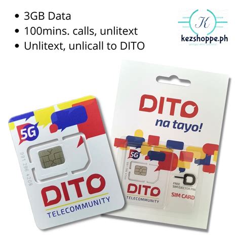 DITO SIM Card with Free 3Gb Data 100min call & unlitext other network ...