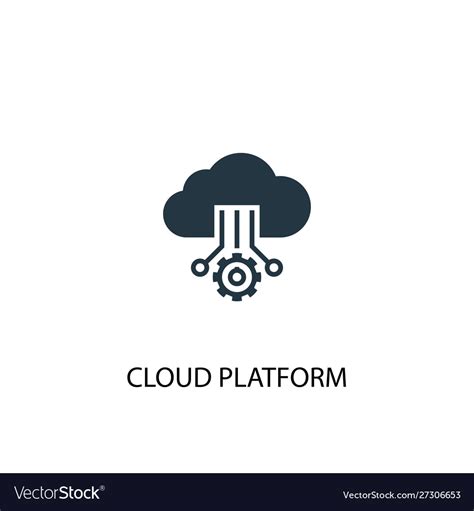 Cloud platform icon simple element Royalty Free Vector Image