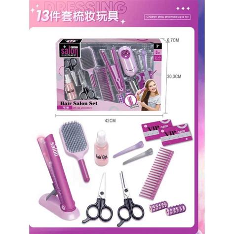 Beauty Salon Deluxe Styling Set Hair Salon Set with Light Effect and ...