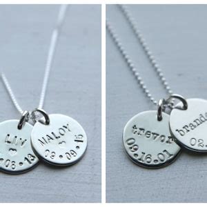 Kids Name Necklace, Sterling Silver Necklace, Family Necklace, Custom ...