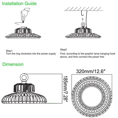 LED Warehouse Lighting Fixtures UFO High Bay 100W-240W 120V/480V