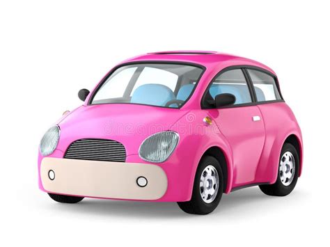 Small cute pink car stock illustration. Illustration of futuristic ...