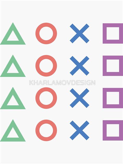 "PS buttons pattern" Sticker for Sale by KHARLAMOVDESIGN | Redbubble