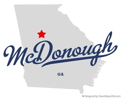 Map of McDonough, GA, Georgia