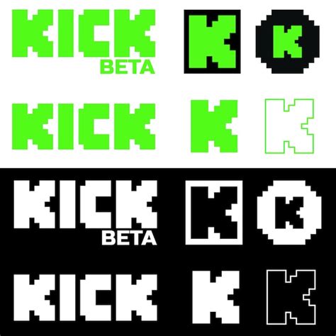 Premium Vector | Kick logo vector download Kick streaming icon logo ...