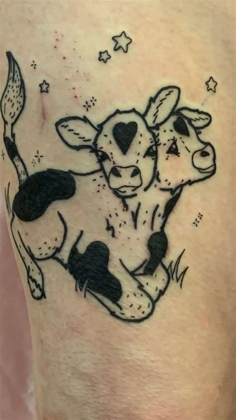 cow calf tattoo | Sharpie tattoos, Simplistic tattoos, Small tattoos