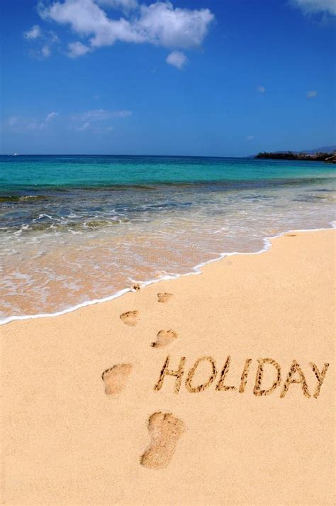 Word holiday on the beach stock image. Image of caribbean - 13793089