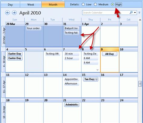 Calendar Detail View in Outlook - Outlook Tips