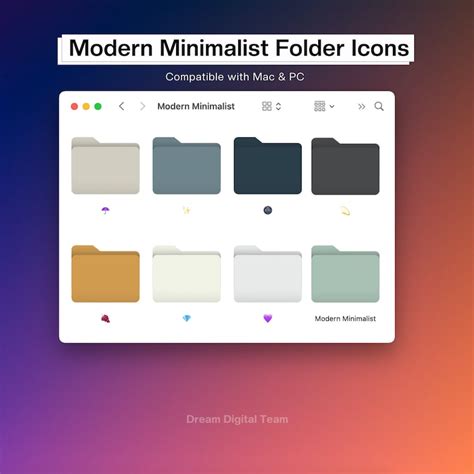 Modern Minimalist Desktop Icons, INSTANT DOWNLOAD, 8 Modern Minimalist ...