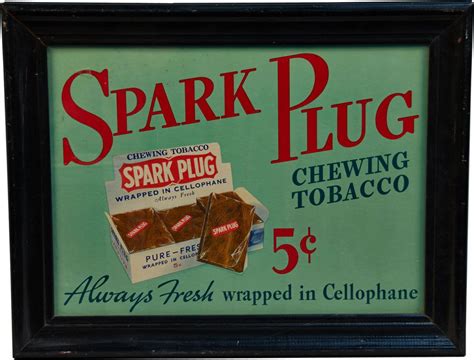 Spark Plug Chewing Tobacco Advertisement in Black Wood - Jun 02, 2013 ...