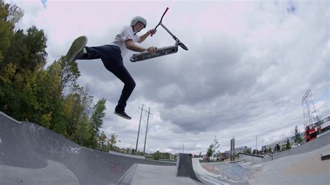 Extreme Sports - Scooter Trick Big Air in Skatepark Stock Video Footage ...