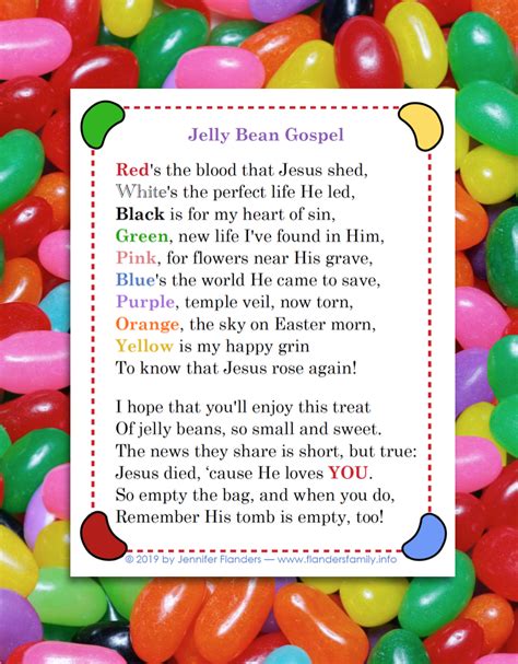 Easter Poem Jelly Beans