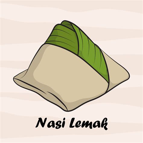 Illustration of nasi lemak in vector design 15736430 Vector Art at Vecteezy