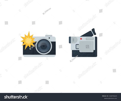 Camera Vector Emoji Set Illustrations Camera Stock Vector (Royalty Free ...