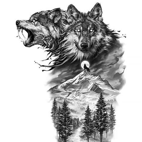 Tattoo Design Wolf