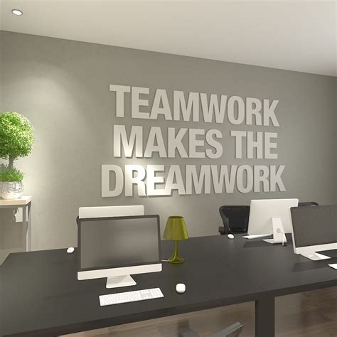 Office Decor Values 3D Text - Moonwallstickers.com