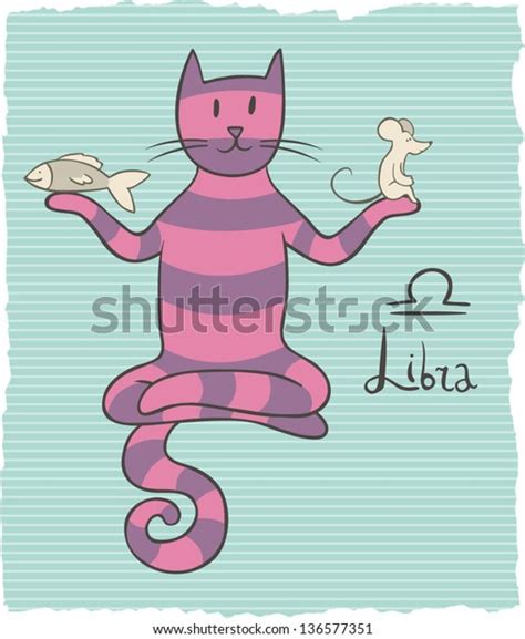 Funny Drawing Zodiac Symbol Libra One Stock Vector (Royalty Free ...