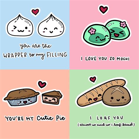 A series of cute foods and bad puns :D : doodles