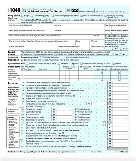 2023 Irs Tax Form 1040 - Printable Forms Free Online