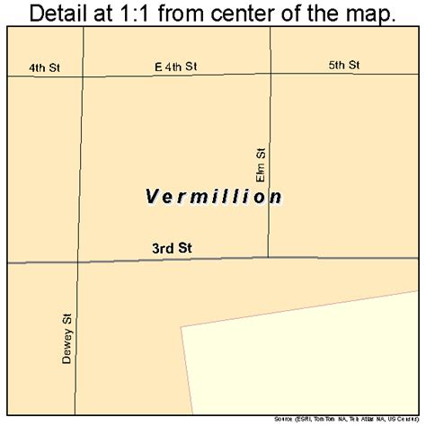 Vermillion Kansas Street Map 2073525