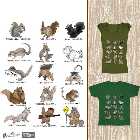 Score Squirrel Species Chart by janga651 on Threadless