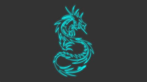 Background wallpaper 4K - Neon Dragon