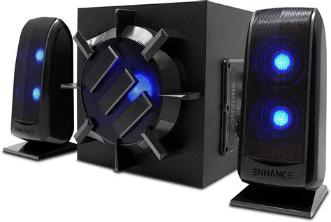 ENHANCE 2.1 Computer Speaker System with Powered Subwoofer, 80W Peak ...