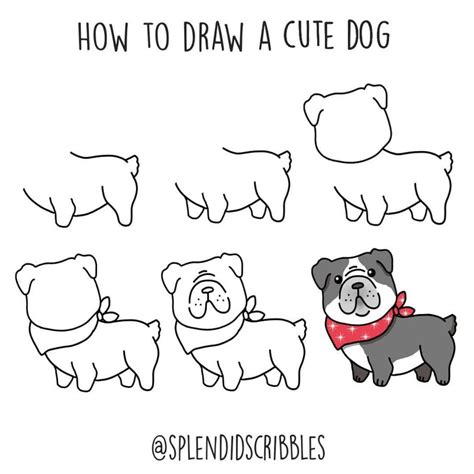 Simple Dog Drawing Step By Step