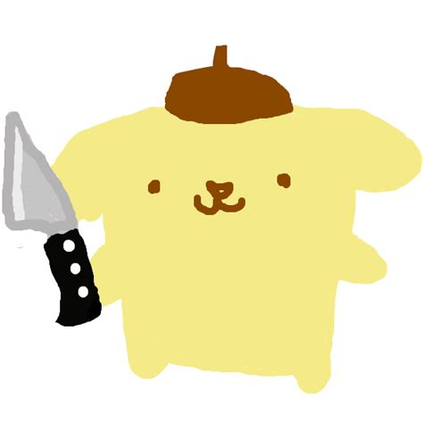 pompompurin with a knife | Personajes de sanrio, Pegatinas bonitas ...