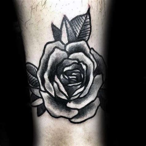 80 Black Rose Tattoo Designs For Men - Dark Ink Ideas