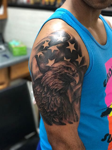 Eagle Tattoo American Flag - Printable Computer Tools