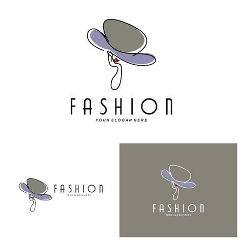 Premium Vector | Women's hat logo design illustration fashion beauty ...