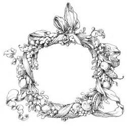 Vintage Clip Art - Fab Ornate Wreath - Frame - The Graphics Fairy