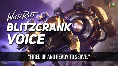 Blitzcrank Voice Quotes/Audio In Wild Rift | Blitzcrank All Voice Lines ...