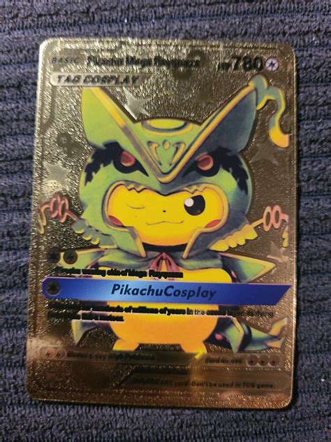 Pikachu Mega Rayquaza Card - Printable Cards