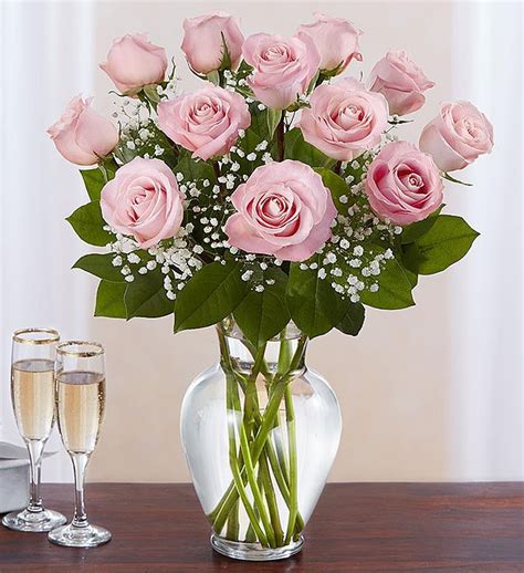 Rose Elegance™ Premium Long Stem Pink Roses | 1800Flowers.com - 90055