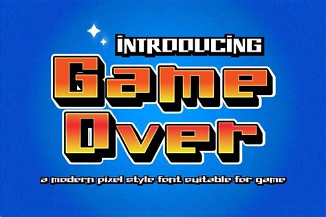 Game Over - Modern Pixel Style Font - UpFonts