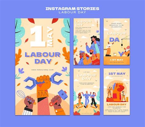 Free PSD | Labor day poster template design