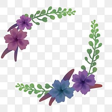 Purple Flower Border Clip Art