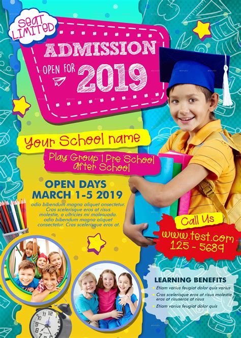 School Admission Open Poster Template – Pigura