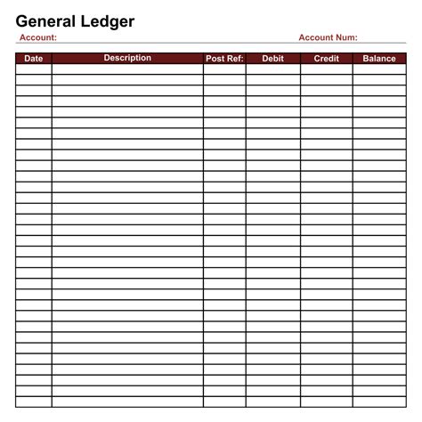 Blank Ledger Sheet - 10 Free PDF Printables | Printablee