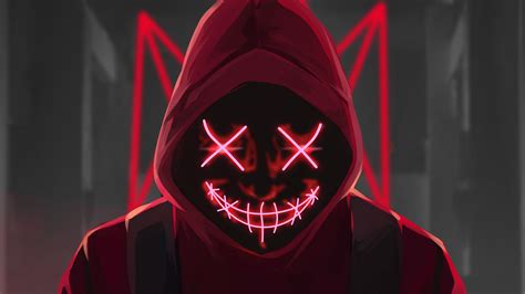 Red Mask Neon Eyes 4k Wallpaper,HD Artist Wallpapers,4k Wallpapers ...